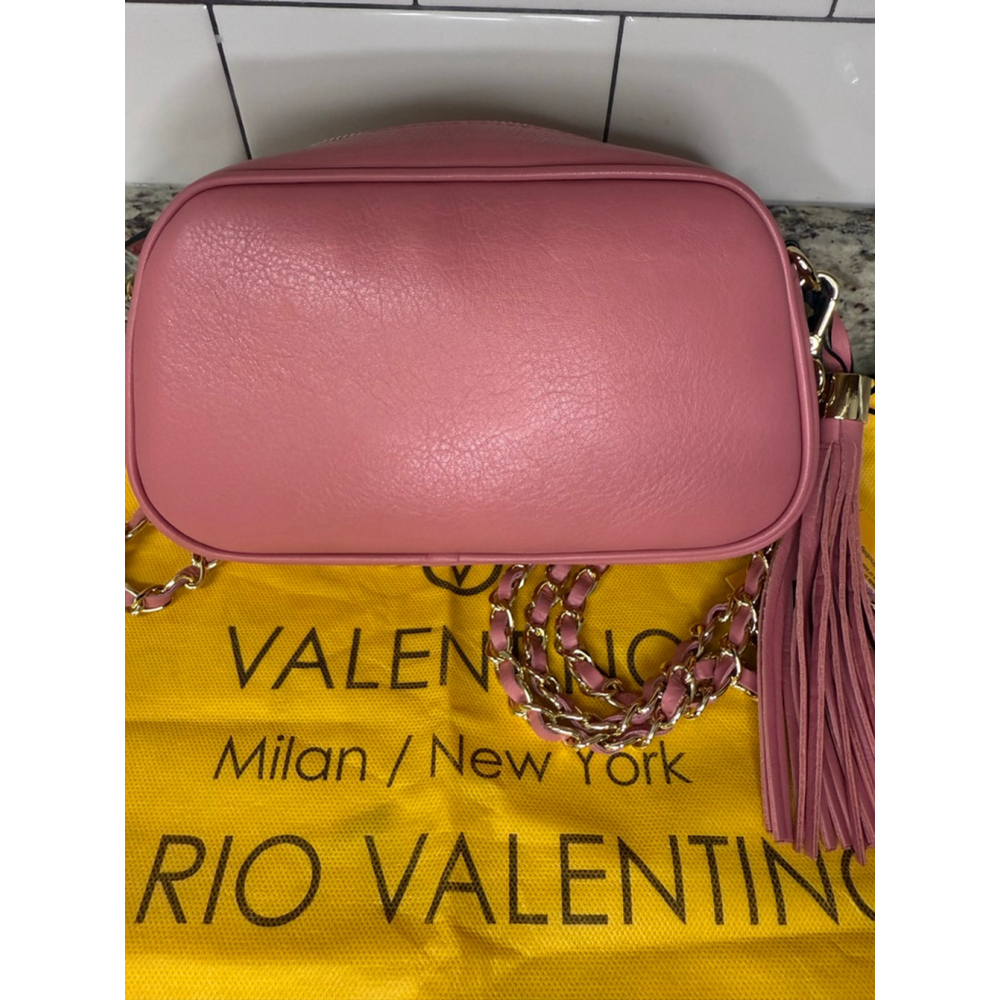 Women's Mario Valentino Pink Leather Crossbody Bag - Picture 4 of 8